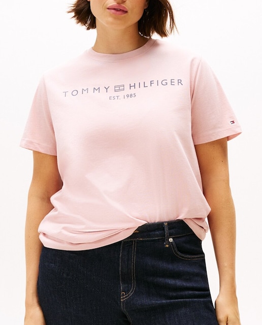 Imagen 0 de Camiseta de mujer de manga corta, lisa con cuello redondo