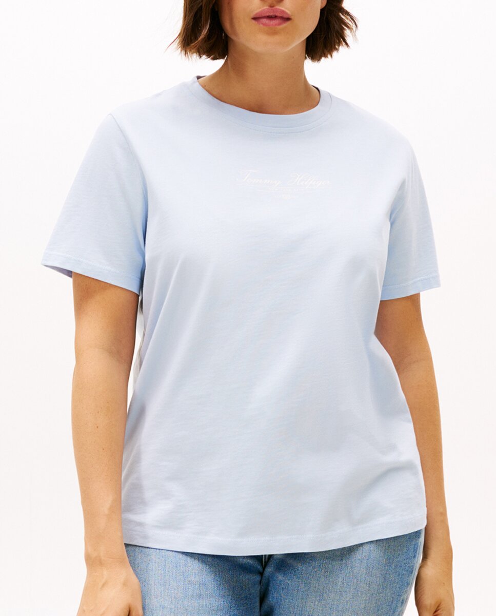 Imagen 0 de Camiseta de mujer de manga corta con cuello redondo