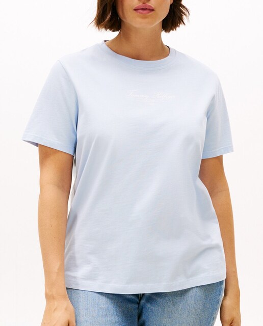 Imagen 0 de Camiseta de mujer de manga corta con cuello redondo