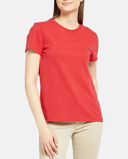 Imagen 0 de Camiseta de mujer de manga corta cuello redondo