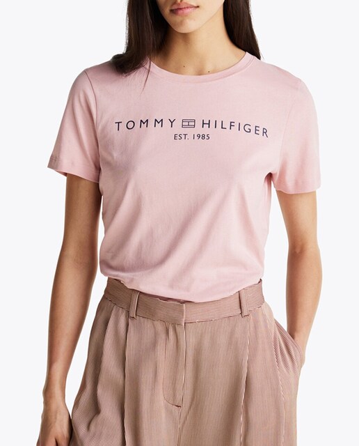 Imagen 0 de Camiseta de mujer de manga corta, lisa con cuello redondo