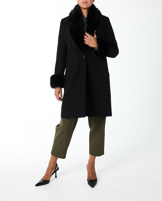 Imagen 0 de Abrigo sastre con solapa, cuello y pueño con pelo desmontable