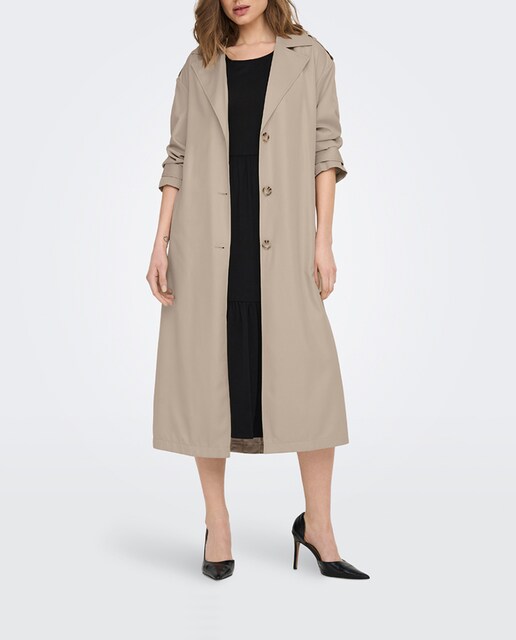 Imagen 0 de Gabardina larga de mujer con botones y cinturón