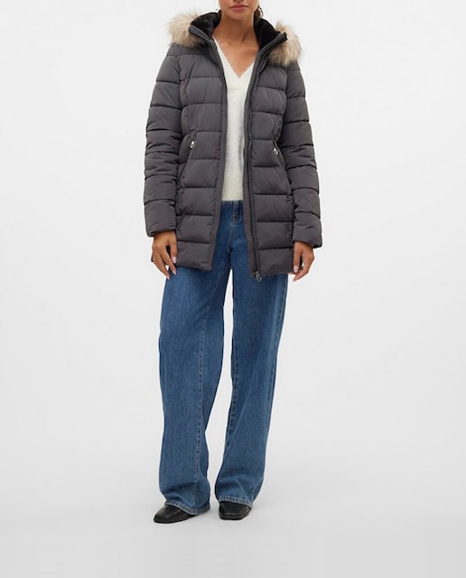 Imagen 0 de Plumífero de mujer midi con capucha