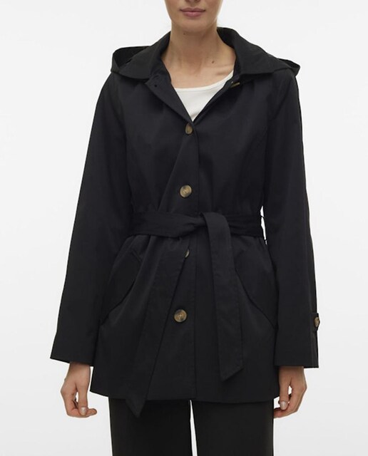 Imagen 0 de Trench corta de mujer con capucha