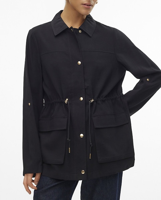 Imagen 0 de Parka con cuello camisero de mujer con mangas ajustables