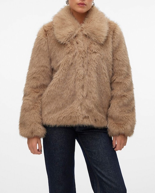 Imagen 0 de Abrigo de mujer de pelo con cuello solapa