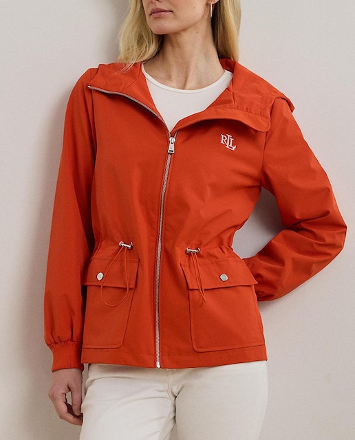 Imagen 0 de Chubasquero de mujer corto con capucha