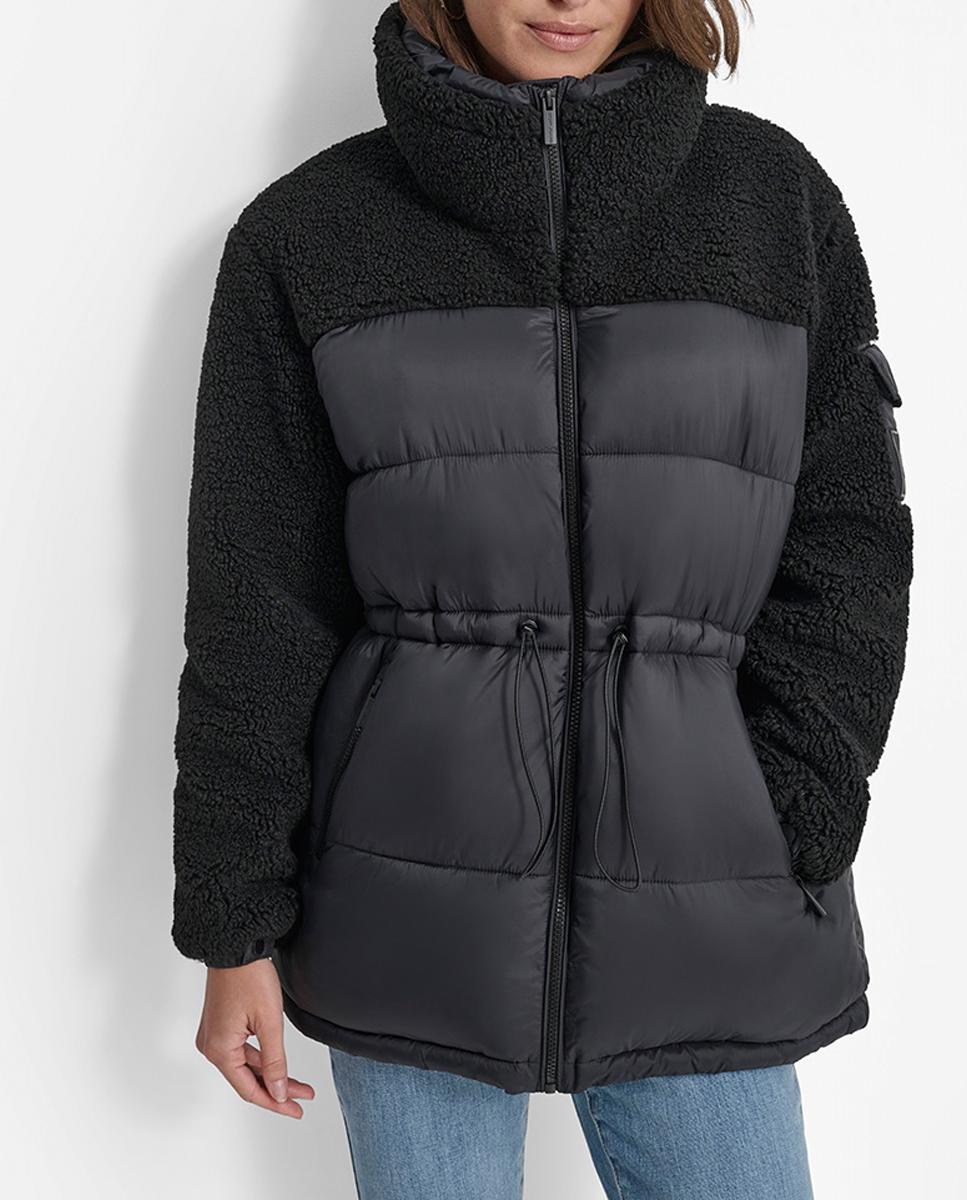 Imagen 0 de Chaqueta acolchada de mujer con cintura ajustable  y cremallera