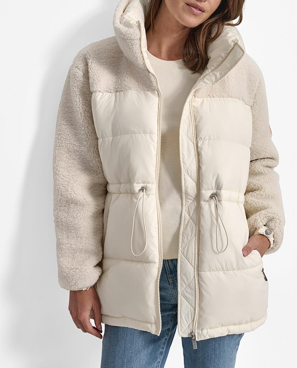 Imagen 0 de Chaqueta acolchada de mujer con cintura ajustable  y cremallera