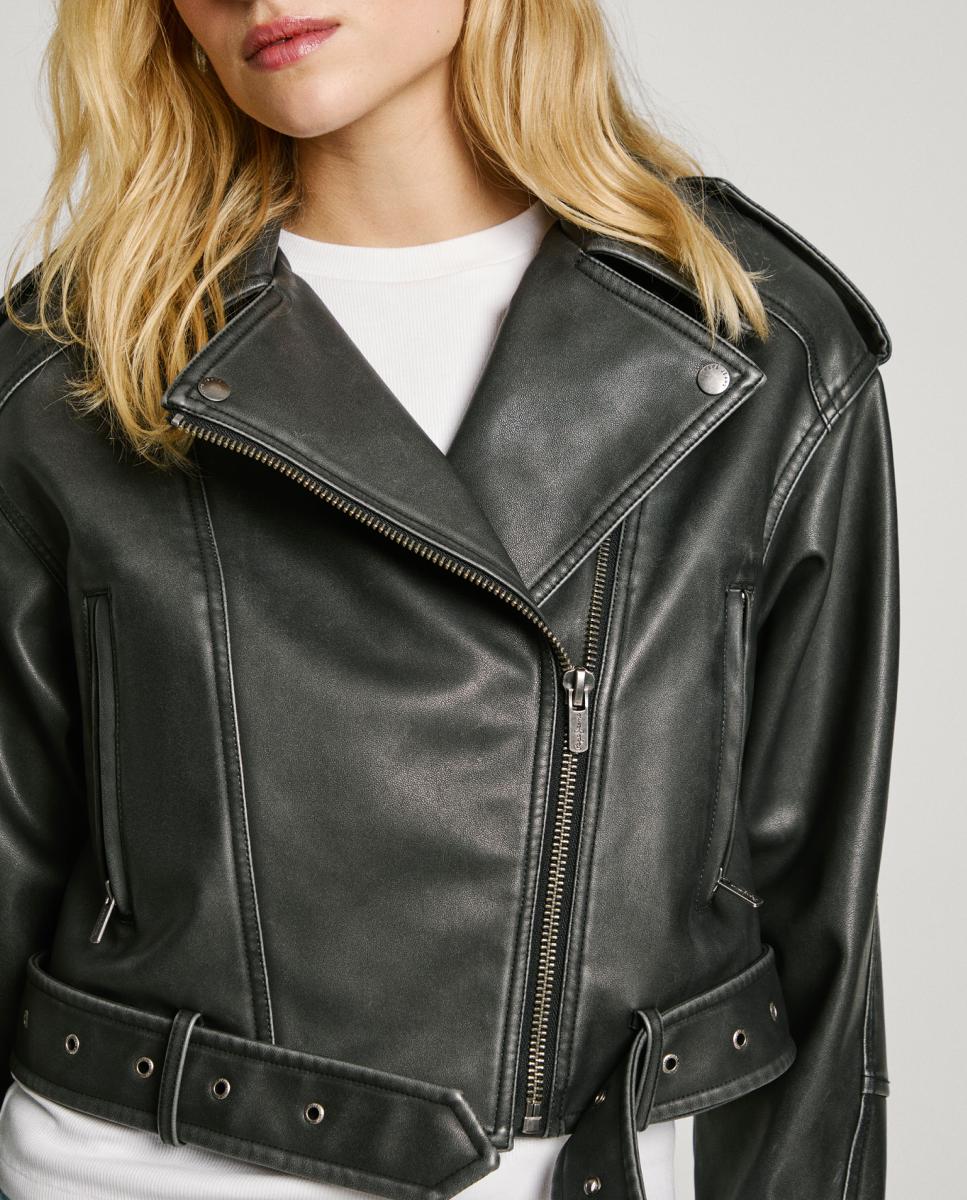 Imagen 0 de Chaqueta de mujer biker bolsillos laterales