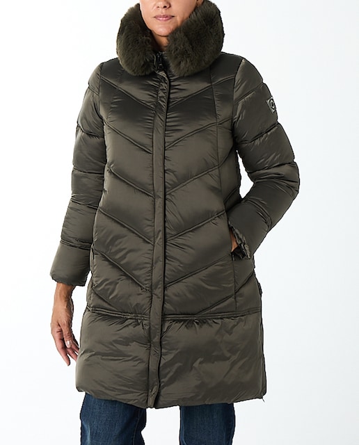 Imagen 0 de Deportiva larga acolchada con pelo en cuello