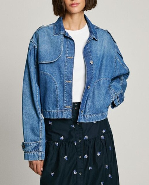 Imagen 0 de Chaqueta de mujer denim lavada