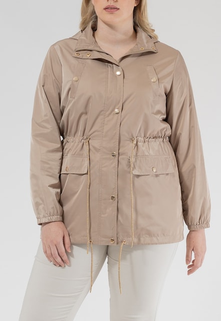 Imagen 0 de Parka de mujer capucha desmontable y cintura ajustable