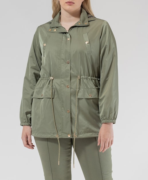 Imagen 0 de Parka de mujer capucha desmontable y cintura ajustable