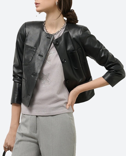 Imagen 0 de Chaqueta de mujer corta napa