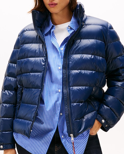 Imagen 0 de Chaqueta plumífera de mujer con cuello alto y cierre de cremallera