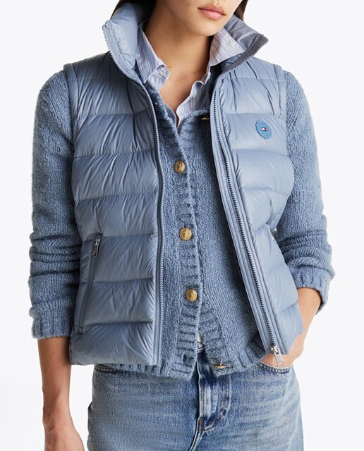 Imagen 0 de Chaleco acolchado de mujer con cuello alto y cierre de cremallera