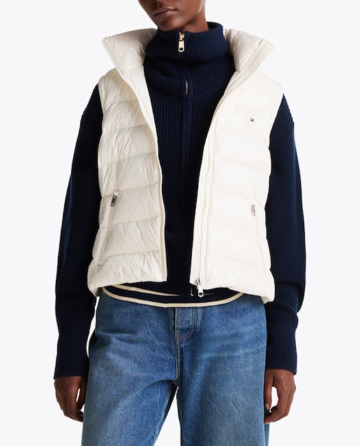 Imagen 0 de Chaleco acolchado de mujer con cuello alto y cierre de cremallera