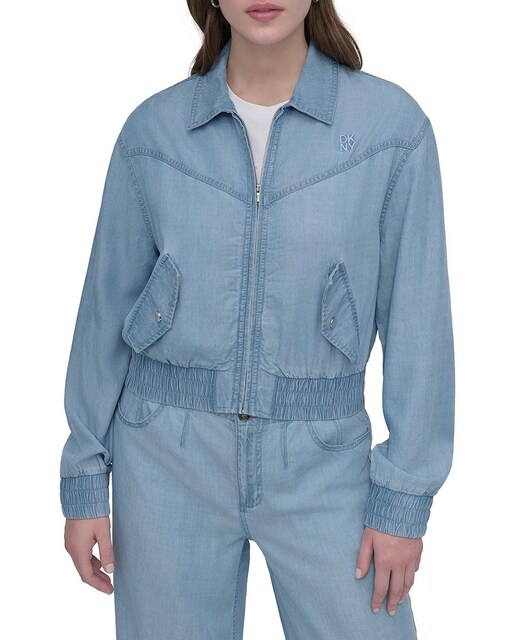 Imagen 0 de Cazadora bomber de tencel con cremallera