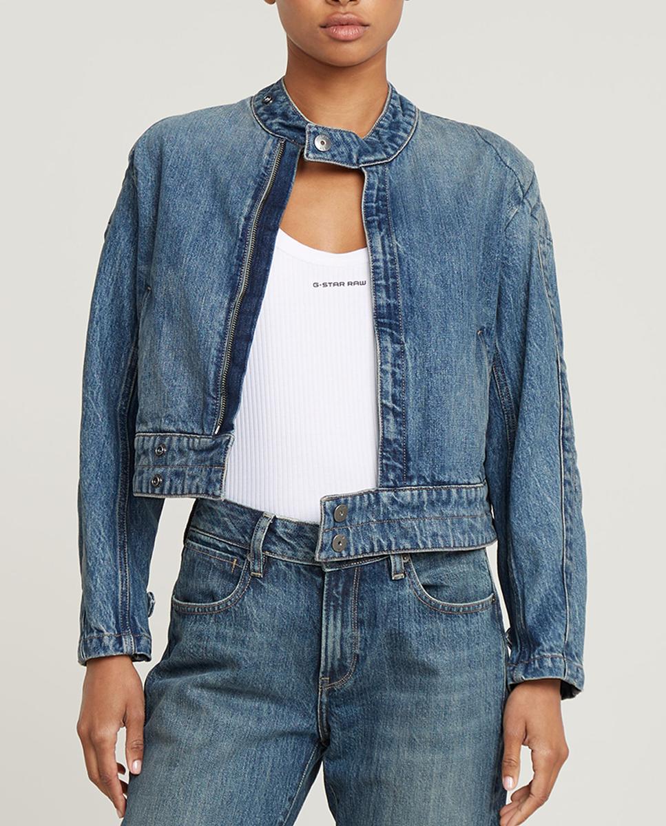 Imagen 0 de Chaqueta Moto Short G-star con largo acortado y cuello mao