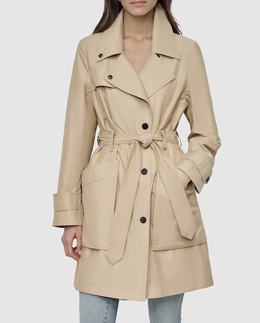 Imagen 0 de Gabardina de mujer impermeable con cinturón logo