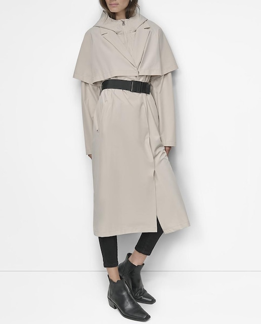 Imagen 0 de Gabardina de mujer impermeable con cinturon