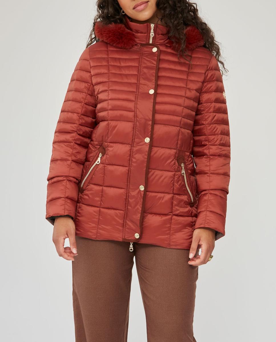 Imagen 0 de Parka acolchada con vivos en contraste
