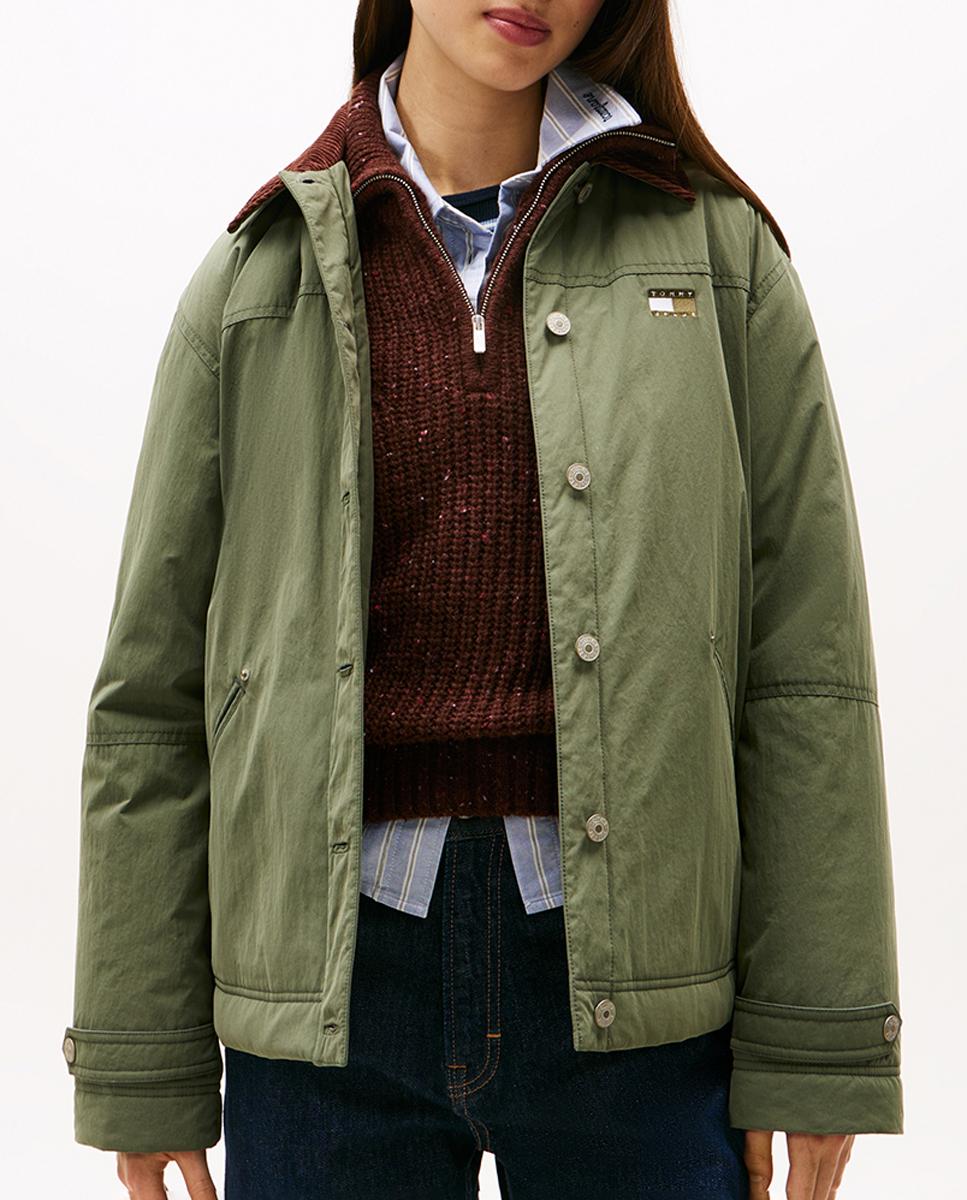 Imagen 0 de Chaqueta de mujer con logo a tono y cuello a contraste