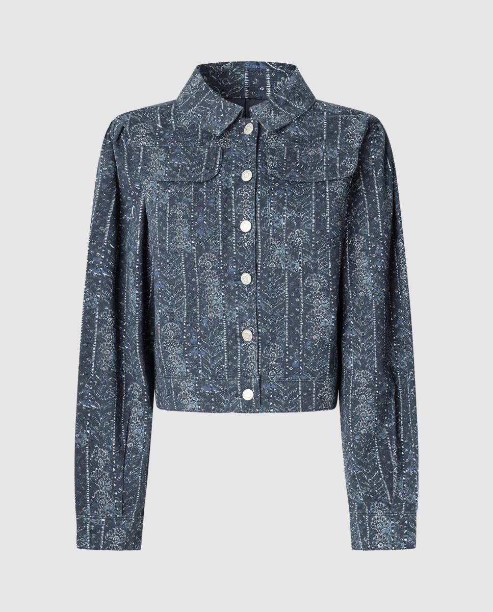 Imagen 0 de Chaqueta  de mujer estampado floral fit cropped