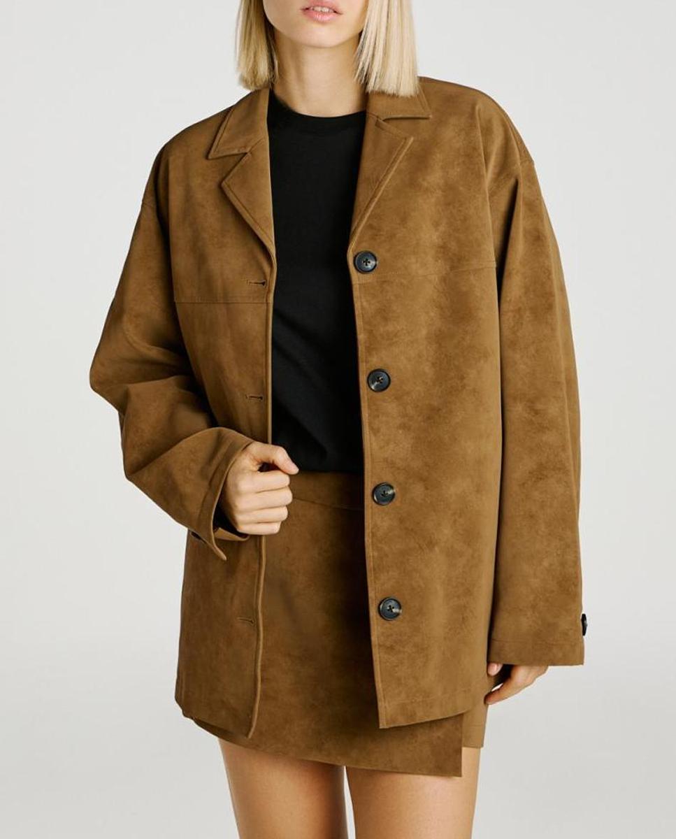 Imagen 0 de Chaqueta de mujer efecto ante