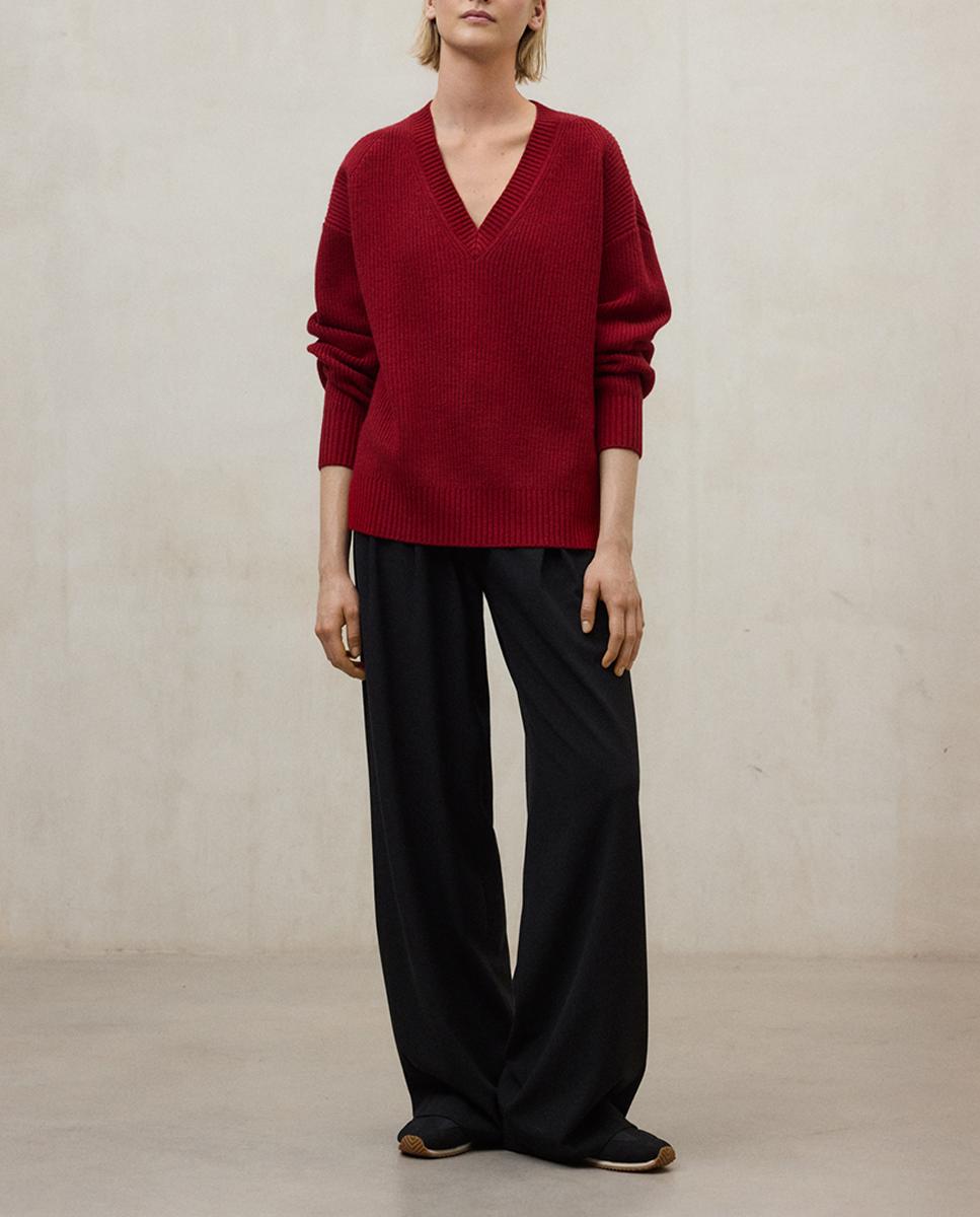 Imagen 0 de Jersey de mujer con cuello pico.