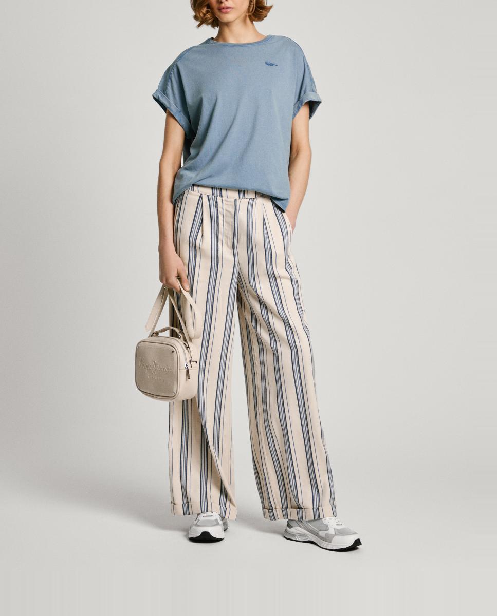 Imagen 0 de Pantalón de mujer rayas pinzas delanteras
