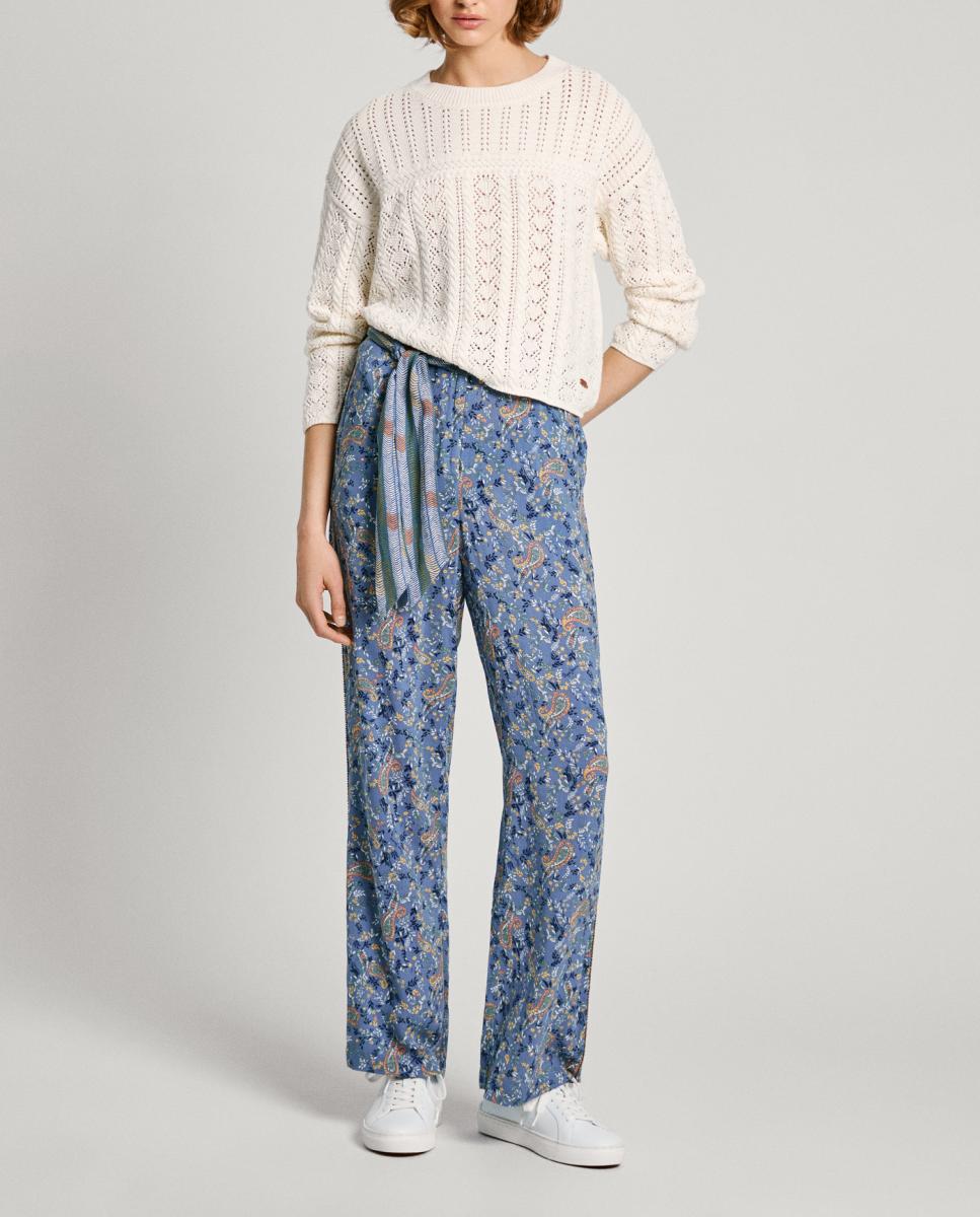 Imagen 0 de Pantalones de mujer estampados cintura elastica
