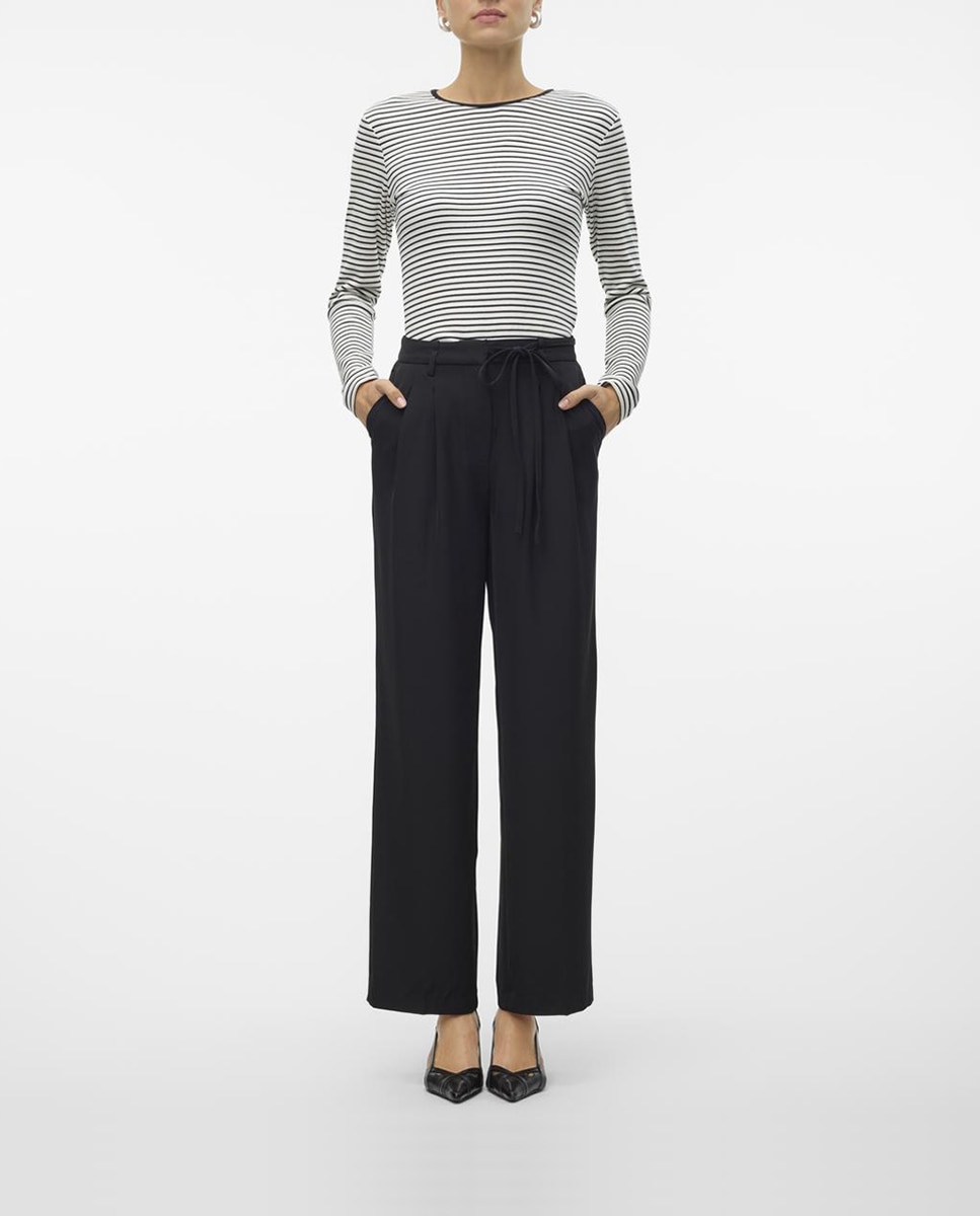 Imagen 0 de Pantalón de vestir de mujer con detalle de lazo
