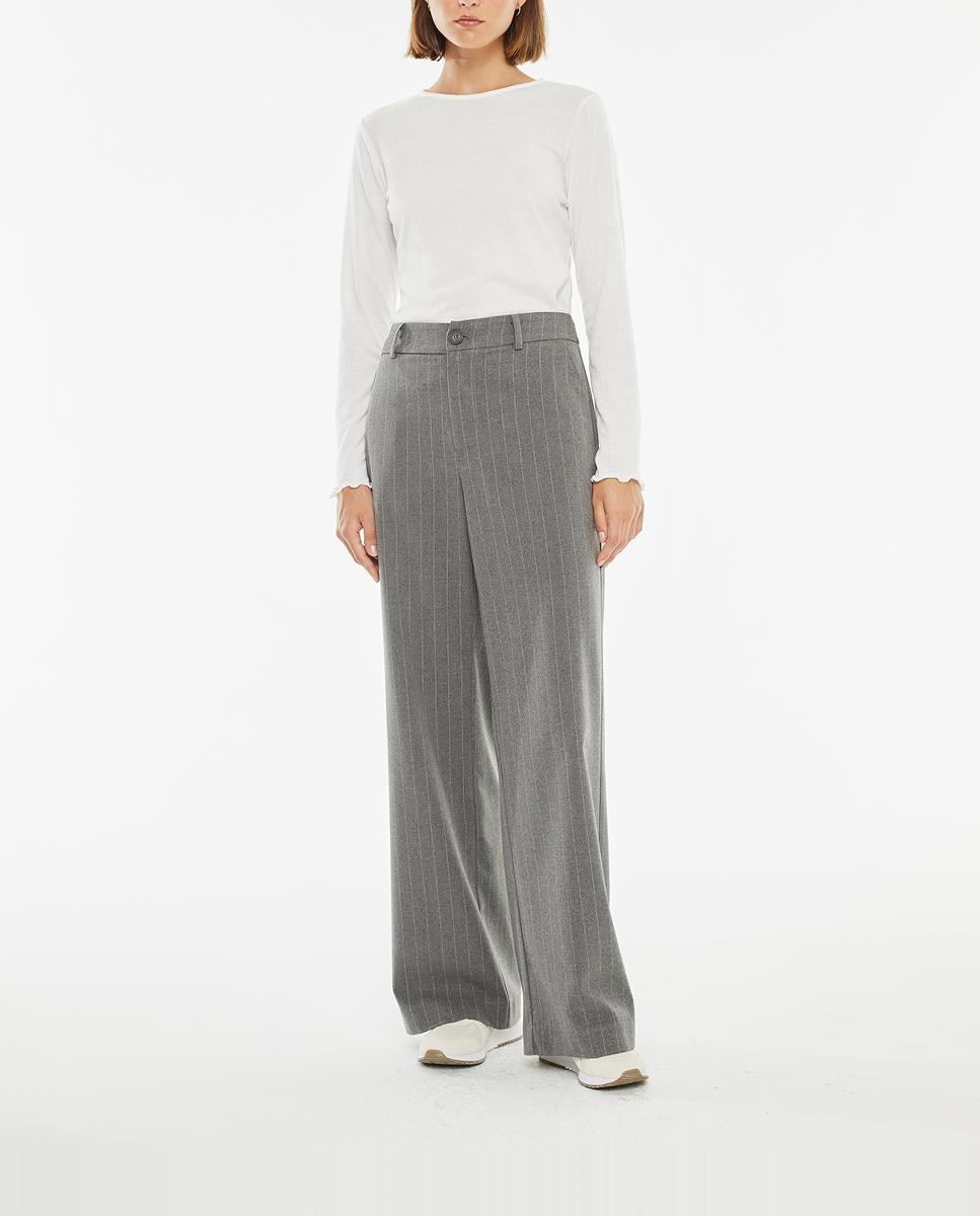 Imagen 0 de Pantalón de mujer raya dipomática gris