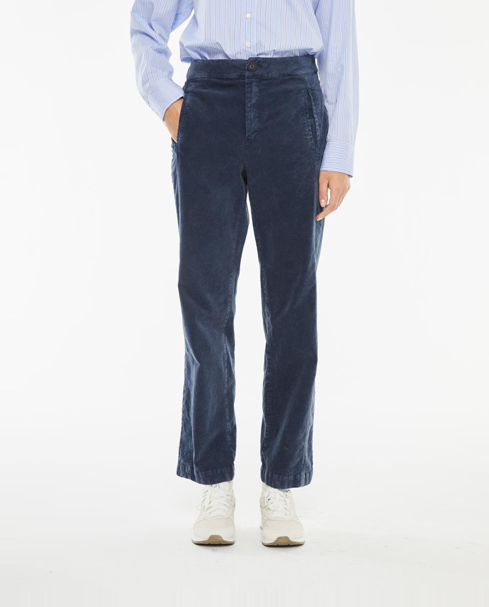 Imagen 0 de Pantalón de mujer de pana efecto denim lavado