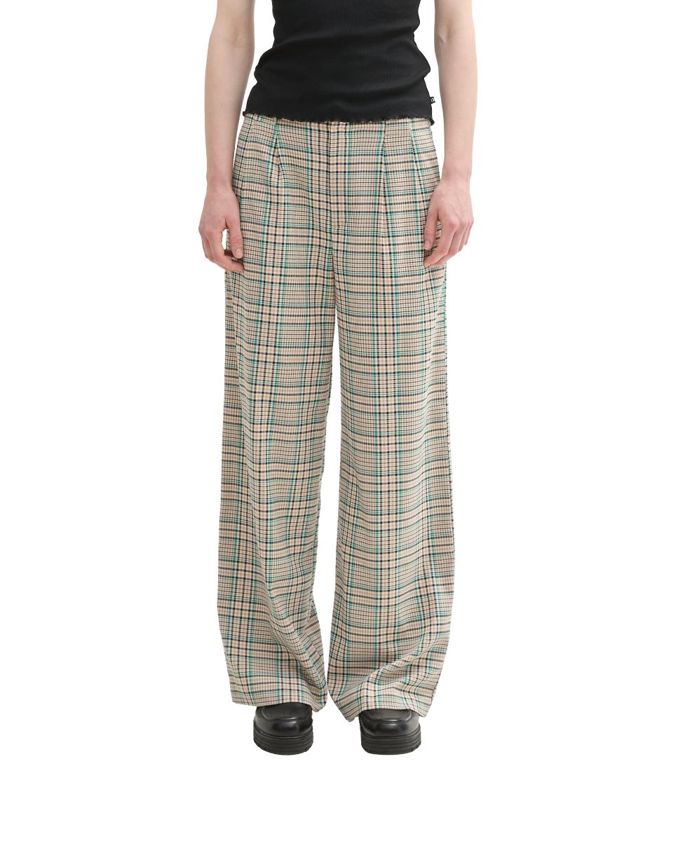 Imagen 0 de Pantalón de mujer tipo palazzo y anchos, de cuadros