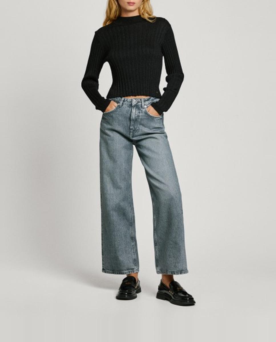 Imagen 0 de Pantalón de mujer vaquero recto de cintura ultra alta