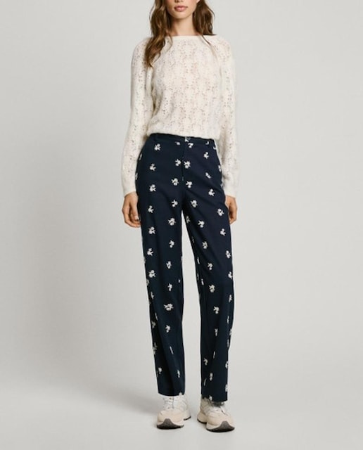 Imagen 0 de Pantalón chino de mujer recto y de cintura media