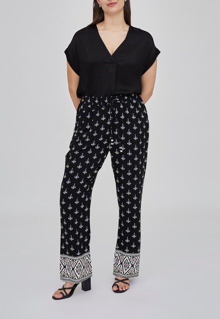 Imagen 0 de Pantalón de mujer largo estampado con cintura elastica