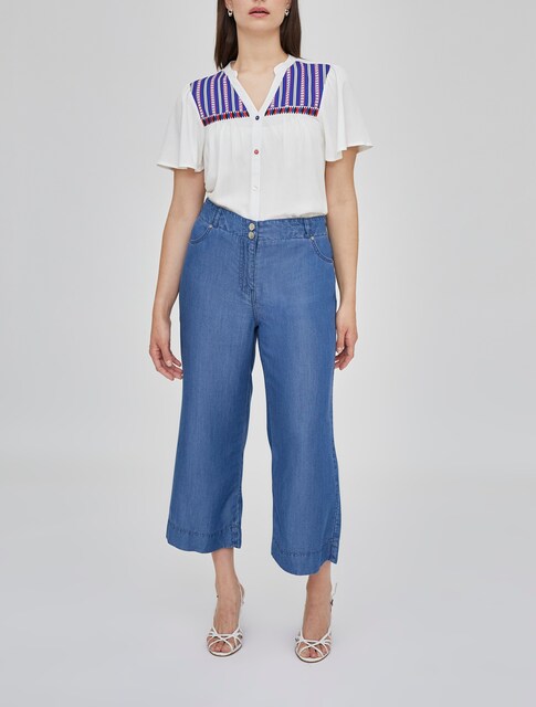 Imagen 0 de Pantalón de mujer ancho denim