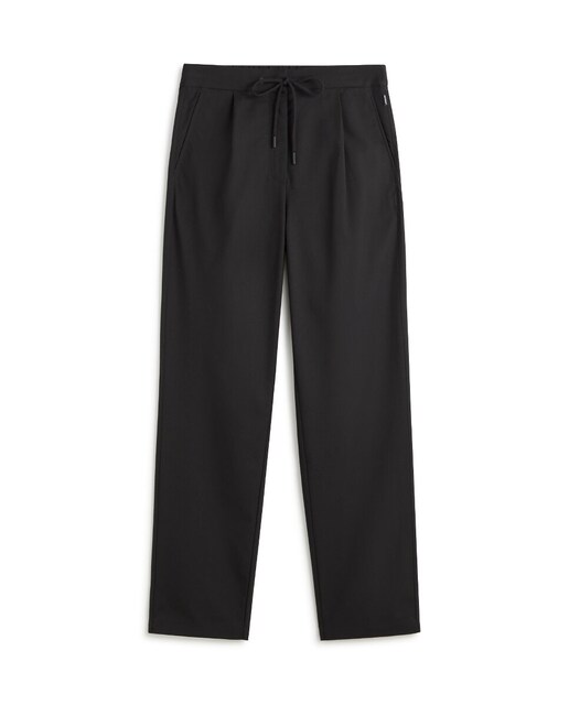 Imagen 0 de Pantalones con cintura ajustable con cordón y bolsillo parche en la parte de atrás.