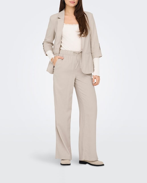 Imagen 0 de Pantalón lino de mujer con cintura elástica