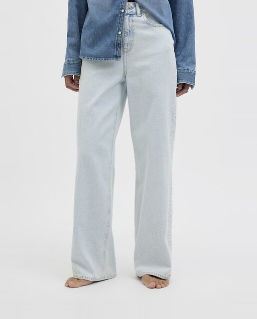 Imagen 0 de Vaquero de mujer wide leg de tiro alto