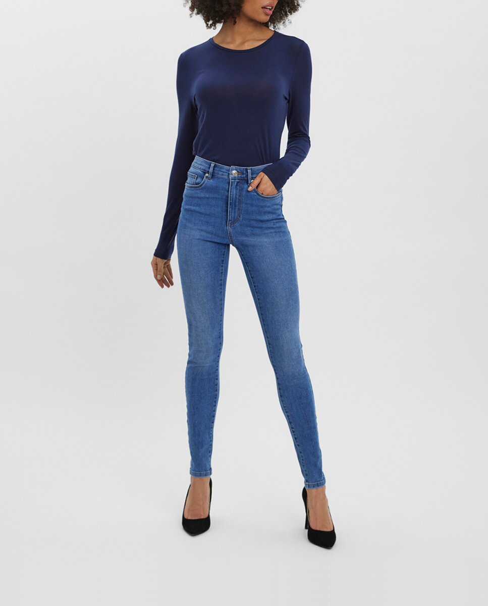 Imagen 0 de Vaquero skinny de mujer con cintura alta