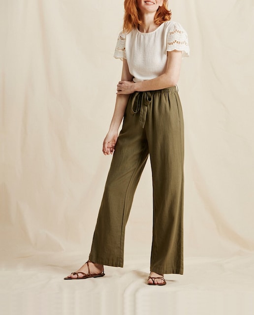 Imagen 0 de Pantalón de mujer ancho de tiro alto