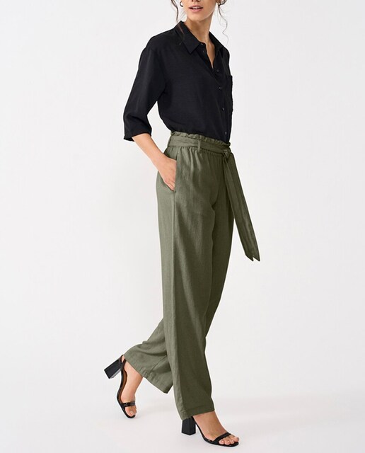 Imagen 0 de Pantalón de mujer ancho de tiro alto