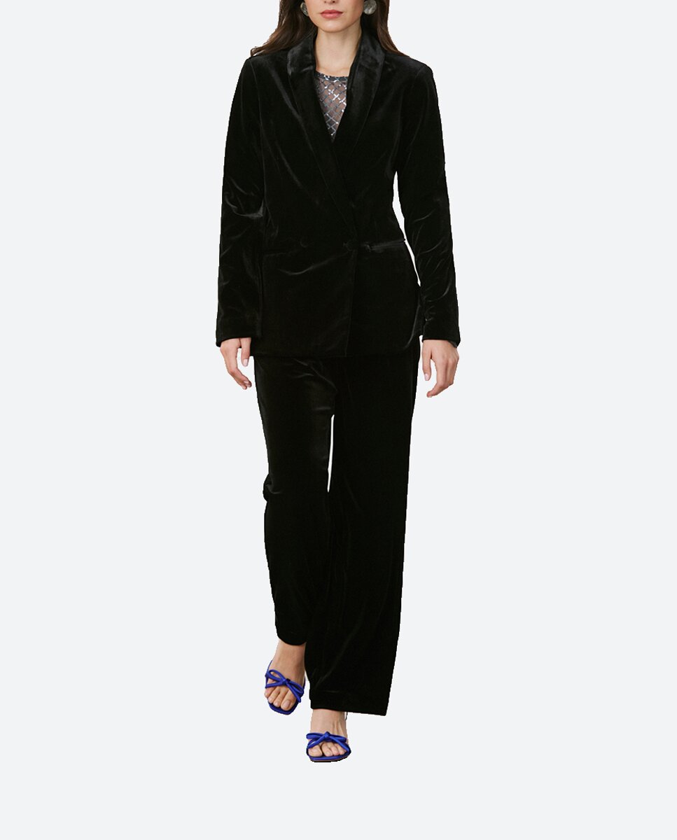 Imagen 0 de Pantalón de traje de mujer de terciopelo