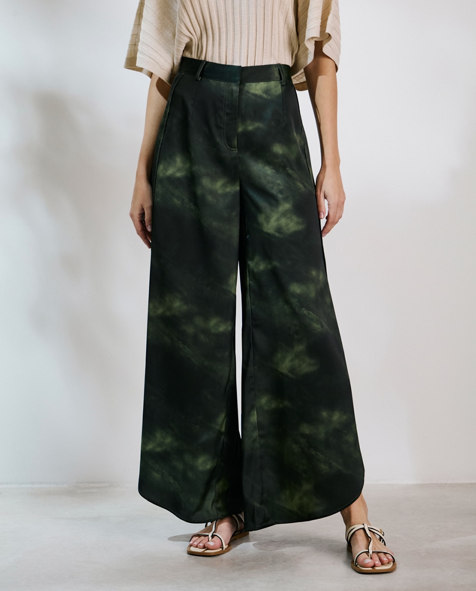 Imagen 0 de Pantalón palazzo de mujer con aperturas laterales
